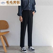 西裝褲子寬松直筒商務正裝修身小腳男士休閑長褲秋裝九分薄款西褲 歷史價格詳細信息