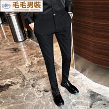 西裝褲男 夏季西褲 韓版修身休閒長褲限時男士休閑褲商務冰絲棉-毛毛男裝 歷史價格詳細信息