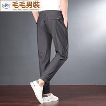夏季薄款運動褲 涼感褲 休閒褲 男士直筒褲 寬鬆男褲 冰絲彈力透氣速乾褲 修身百搭潮流運動長褲 男生衣著 歷史價格詳細信息