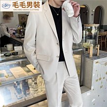 輕熟風白色西裝外套男韓版潮流設計感小西裝痞帥ins港風男裝西裝-時尚男裝 歷史價格詳細信息
