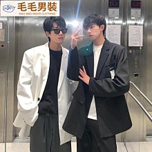 西服港風ins復古休閑西服男士春秋新款潮牌寬松簡約大碼西裝夾克外套 歷史價格詳細信息