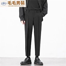 小西褲男九分褲潮流成熟穩重男裝2022年春秋季新款垂感休閒西裝褲 歷史價格詳細信息