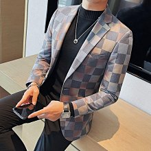 休閒格子西裝男 2023年新款春秋季西裝外套 中青年商務外套 單西裝上衣 薄款西裝外套男天天精選 歷史價格詳細信息