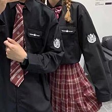 JK制服學生襯衫男女長袖夏裝寬松襯衫 學院風班服 支持印制logo圖-格林賣場 歷史價格詳細信息