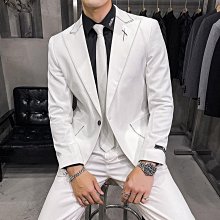 男士西裝套裝帥氣韓版緊身商務休閒西裝男三件式伴郎結婚禮服全套 8TQ6 歷史價格詳細信息