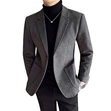 男士毛呢外套 毛呢西裝男 西裝外套 商務西裝 西裝領男士毛呢外套春秋季新款韓版休閒時尚短版毛呢大衣外套男潮-時尚男裝 歷史價格詳細信息