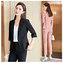 職業裝氣質女神範條紋西裝套裝女時尚韓版商務正裝西服工作服工裝 歷史價格詳細信息