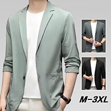 #男士西裝外套# 夏季薄款休閒3/4袖小西裝男士韓版修身單西上衣時尚中袖西裝外套時尚 歷史價格詳細信息