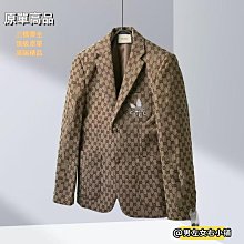 休閒西裝男士高級字母印花小西裝歐貨經典時尚薄款緊身外套潮 單件西服男裝 男生衣著  　　  全臺　的-潮男服飾 歷史價格詳細信息