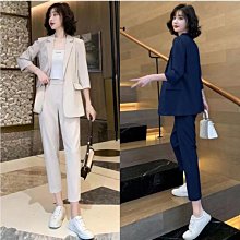 妙妙屋~M-XL 大尺碼 女生套裝 兩件套 西裝套裝 休閒套裝 西服兩件套新款韓版時尚洋氣大尺碼休閒網紅西服 價格比較,價格查詢,歷史價格詳細信息