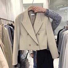 妙妙屋~外套 Ins風韓版正肩西裝外套短版露肚小外套春秋穿搭大尺碼休閒外套女 歷史價格詳細信息