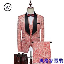 暗黑系 韓版緊身素色男士西裝三件式 新郎西裝套裝SJT955PG9265 30C8   主持人禮服 歷史價格詳細信息