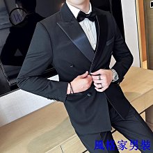 暗黑系 戧駁領雙排扣千鳥格拼色西裝外套男皮口袋裝飾西裝DX8819PG9147  21A3    主持人禮服 歷史價格詳細信息