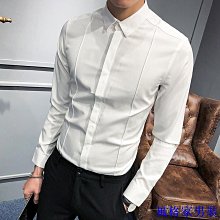 彈力白色長袖襯衫男春夏商務正裝抗皺免燙商務襯衣修身職業工作服長袖襯衫牛仔 長袖t shirt 排汗 t恤 男生衣著 素色 歷史價格詳細信息