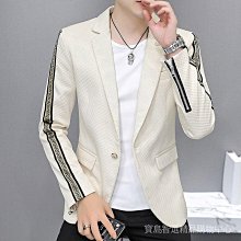 秋季新款小西服洋氣修身韓版時尚網紅小西裝高檔小眾青年外套男裝-特價 歷史價格詳細信息