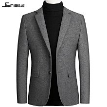 秋季男式休閒西裝2024新款翻領兩粒扣後開衩簡約風素色褶皺外套潮三宅褶皺 歷史價格詳細信息