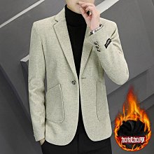 毛呢小西裝外套男秋冬季韓版潮流休閒修身青年帥氣輕熟風西服上衣 歷史價格詳細信息