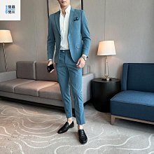 西裝男 髮型師漸變色西裝男春季23新款緊身潮流帥氣休閒夜場小西裝外套-毛毛男裝 歷史價格詳細信息