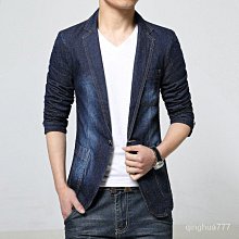 牛仔宴會男士西裝外修身商務休閒牛仔男士西裝外  露天市集  全臺最大的網路購物市集 歷史價格詳細信息