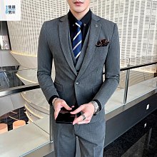 休閒西服套裝男新郎結婚禮服修身西裝男英倫風商務正裝二件套 歷史價格詳細信息