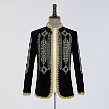 宮廷王子金色刺繡 中世紀 裝 夾克男裝外  舞臺演出王子西BY828 歷史價格詳細信息