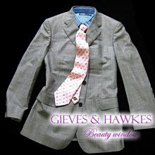 【GIEVES & HAWKES】海軍藍細條紋西裝外套 48號 歷史價格詳細信息