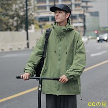 夾克外套男 衝鋒衣 KM外套男春款外穿可脫卸帽防水防風休閑衣服春秋薄款男士夾克潮流-品爵男装 歷史價格詳細信息