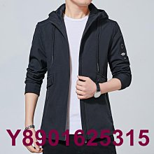 MK生活館商務夾克男士中年爸爸裝風衣中長款休閑中年男裝翻領夾克衫男春秋薄款爺爺裝外套 歷史價格詳細信息