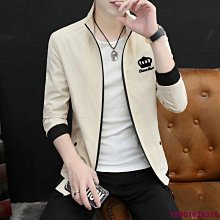 夾克外套男 秋季班服夾克立領夾克 男裝  寬松休閑棒球外套 運動上衣男女 潮牌刺繡撞色拼接棒球服帥氣-時尚男裝 歷史價格詳細信息