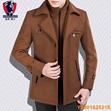 加棉加厚毛呢大衣男青年修身金貂絨呢子夾克韓版短款翻領貂絨風衣 歷史價格詳細信息