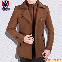 加棉加厚毛呢大衣男青年修身金貂絨呢子夾克韓版短款翻領貂絨風衣 歷史價格詳細信息