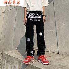 歐美嘻哈男生長褲 休閒褲男M-2XL美式復古高街ins褲子男士運動抽繩束腳長褲寬松直筒闊腿街頭百搭情侶褲@後生仔服飾 歷史價格詳細信息