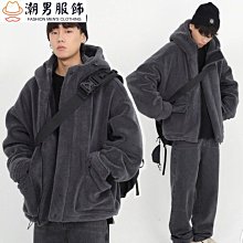 男秋冬季新款羔羊絨外套男士翻領潮流男裝冬裝薄款外套羔羊絨男士夾克秋冬季休閒搖粒絨外套男加肥加大尺碼抓絨衣男女情侶 歷史價格詳細信息