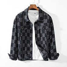 春季大碼男裝工裝牛仔外套胖子加肥加大寬松休閑翻領夾克外穿長袖 歷史價格詳細信息