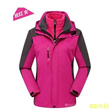 戶外衝鋒衣女士拼色防水休閒外套三合一可拆卸進藏秋冬夾克潮 歷史價格詳細信息