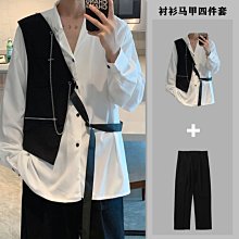 馬甲 春秋百搭潮男 韓版修身馬甲外套 西裝背心男馬甲GHJK-毛毛男裝 歷史價格詳細信息