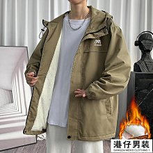 潮牌加絨麵包服寬鬆男士外套 保暖韓版外套夾克外套 防寒男秋冬厚外套 羽絨棉服男生上衣 休閒百搭男生外套 歷史價格詳細信息