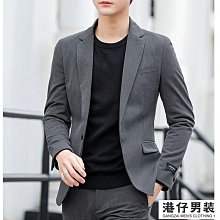 西服外套男春季新款韓版潮流兩粒扣格子小西裝中青年休閑西上-時尚男裝 歷史價格詳細信息