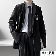 西裝 西裝外套 學院風製服 2023夏季薄款高品質冰絲垂感西服外套男寬鬆時尚西裝XF608-P40 歷史價格詳細信息