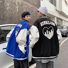 刺繡棒球外套 拼接格子印花 棒球領外套 港風男外套 韓版防風情侶外套 教練夾克 潮流帥氣潮牌 男生撞色外套（XM333） 歷史價格詳細信息