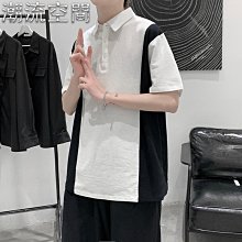 POLO衫T恤 拼接翻領短t 修身短袖 韓版 短袖T恤 五分袖 男生短袖 情侶 上衣 情侶T恤（CYT1）【壹號站】 歷史價格詳細信息