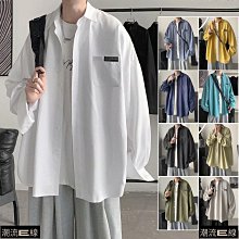 痞帥襯衫 男寬松襯衣 春秋款 韓版 百搭 寬松上衣 歷史價格詳細信息