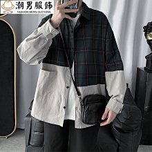 長袖襯衫 日系拼接深淺條紋刺繡休閒襯衫 cityboy【TJCS116】Doppler 現貨＋預購 歷史價格詳細信息