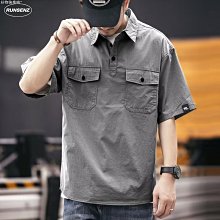 夏季大口袋短袖t恤 男生T恤 男生簡約百搭痞帥ins原宿港風圓領五分袖 短袖男 男t 歷史價格詳細信息