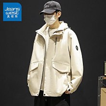 男士夾克外套 新款外套男 真維斯潮流夾克男春秋款大碼戶外防風防水男裝沖鋒衣開衫工裝外套 價格比較,價格查詢,歷史價格詳細信息