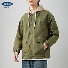 男士新款外套 秋冬外套男 DUKEEN立領棉服外套男冬季美式潮牌休閑輕薄開衫拉鏈夾克保暖棉衣 歷史價格詳細信息