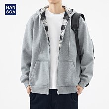 秋季外套 男士秋冬外套 hansca翻領外套男春秋季2024新款拼接痞帥潮牌休閑立領教練夾克男 歷史價格詳細信息