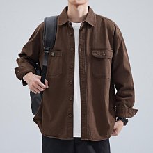 秋季外套 男士秋冬外套 hansca長袖襯衫男潮牌秋季純棉寬松百搭高級感撞色青少年上衣外套 歷史價格詳細信息