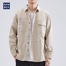 #男襯衫 秋季日系白色長袖襯衫男士韓版休閒襯衫春秋款痞帥男生高街風外套 歷史價格詳細信息