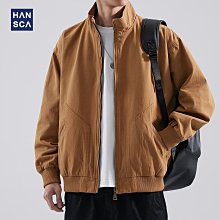 秋季外套 男士秋冬外套 hansca春秋季美式復古夾克男士戶外連帽防風外套寬松工裝登山服潮 歷史價格詳細信息
